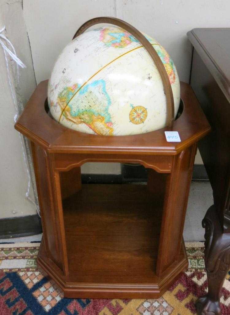 Appraisal: WORLD GLOBE AND FLOOR STAND featuring a diameter Replogle World