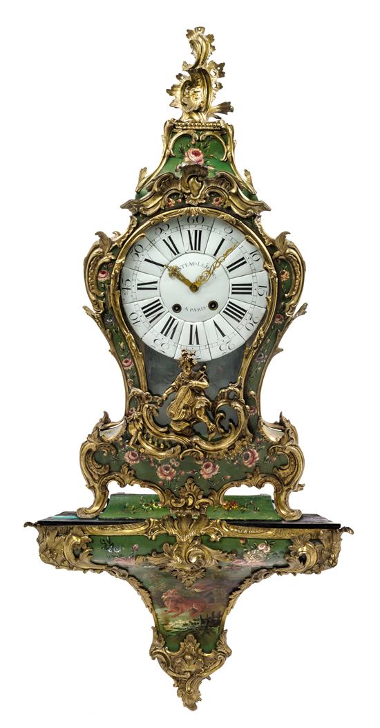 Appraisal: Sale Lot A Louis XV Style Painted and Gilt Bronze