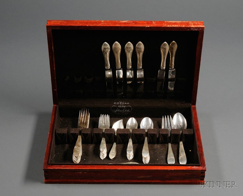 Appraisal: Dominick Haff Sterling Pattern Partial Flatware Service for Eight comprising