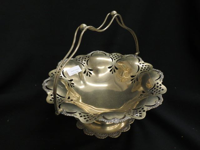 Appraisal: English Nickel Silver Fruit Basket