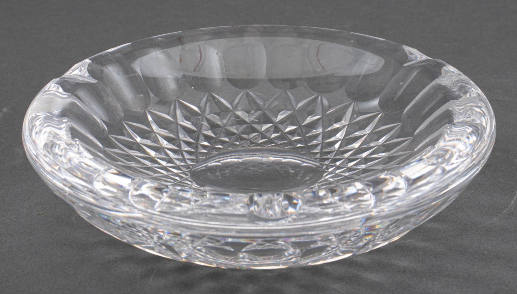 Appraisal: WATERFORD CRYSTAL VIDE POCHE Waterford crystal glass vide poche marked