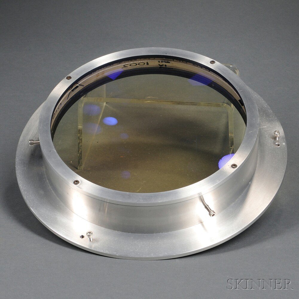 Appraisal: -in Aluminum-cased Lens the blue coated lens marked on the