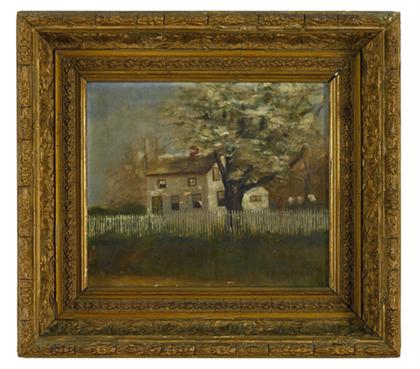 Appraisal: American School th century new jersey circa Unsigned oil on