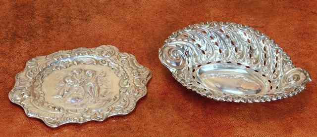 Appraisal: A LATE VICTORIAN SILVER BON BON DISH with pierced and