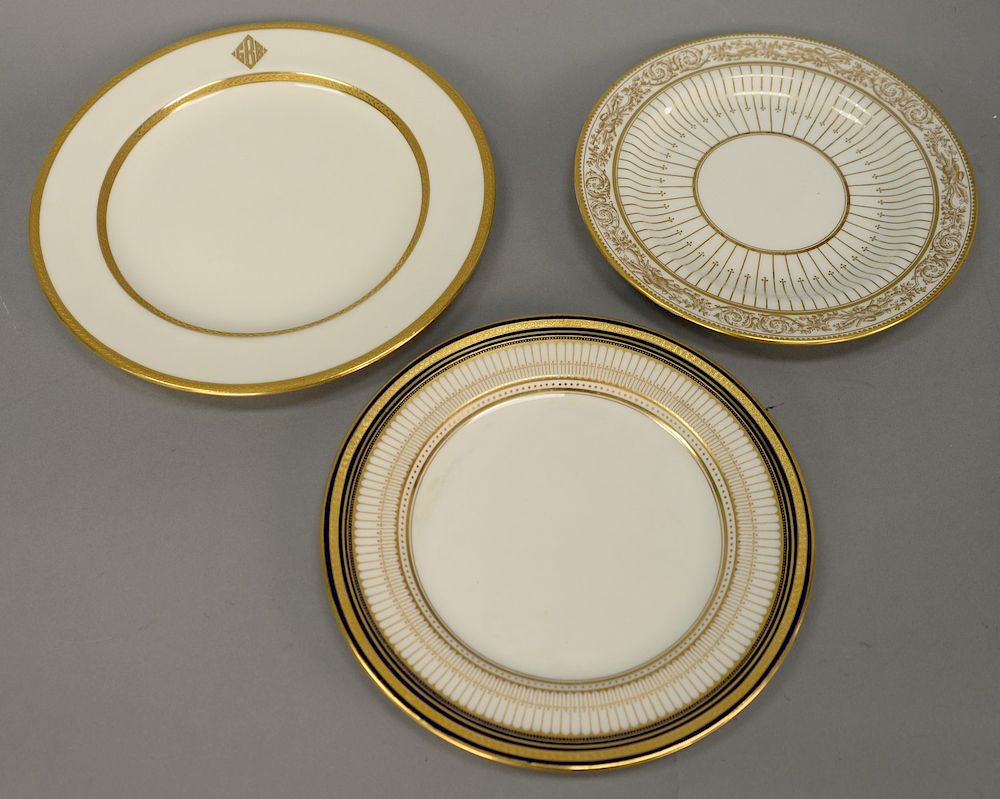 Appraisal: Three sets of porcelain luncheon plates set of twelve Royal