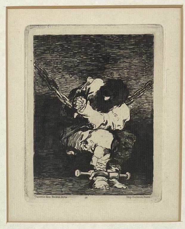 Appraisal: Francisco Goya Gazette des Beaux-Arts Etchingvol Paris Frame x Image