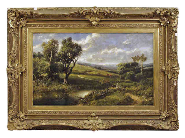 Appraisal: Pastoral landscape oil on canvas by Patrick Vincent Berry -