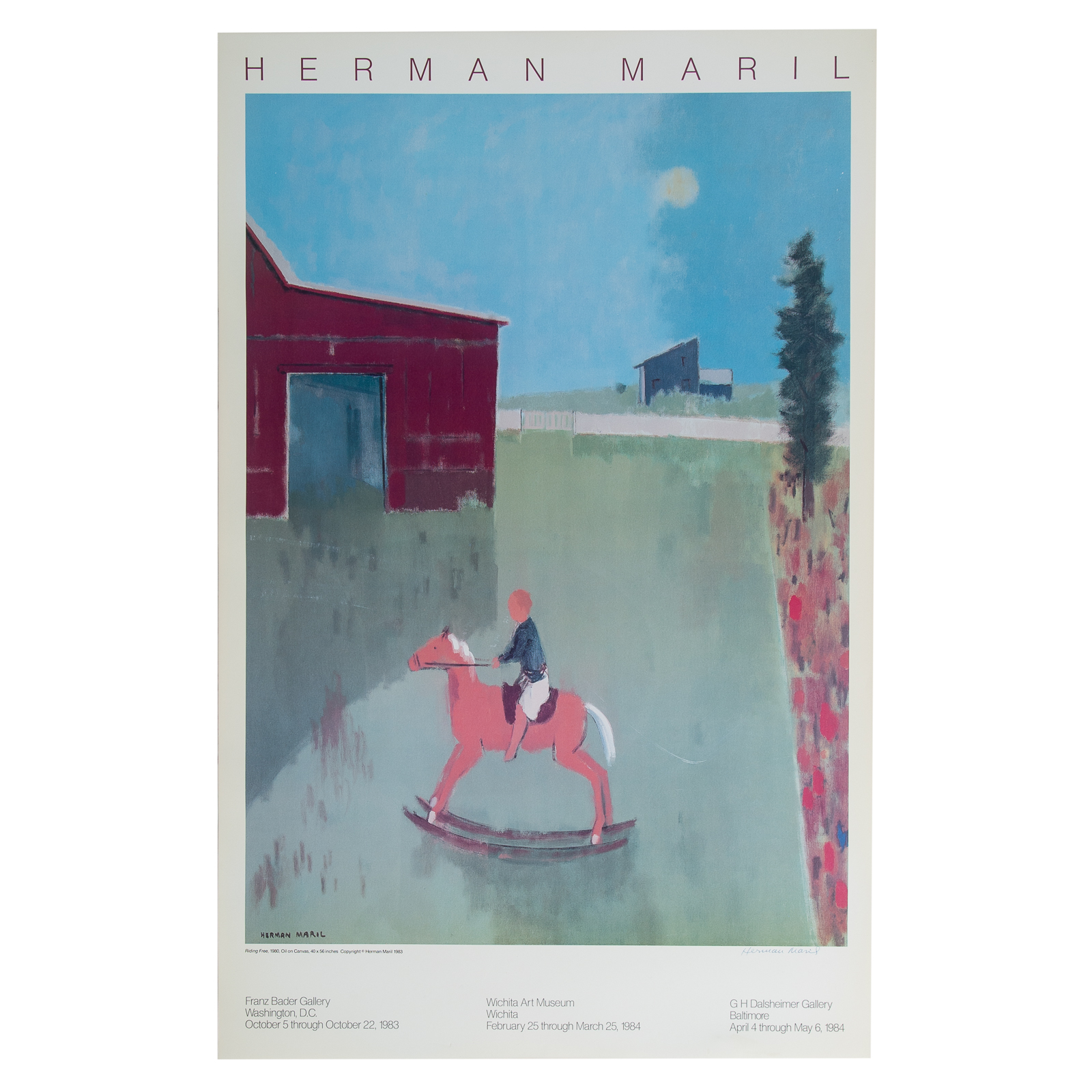 Appraisal: HERMAN MARIL RIDING FREE OFFSET LITHOGRAPH American - Offset lithograph