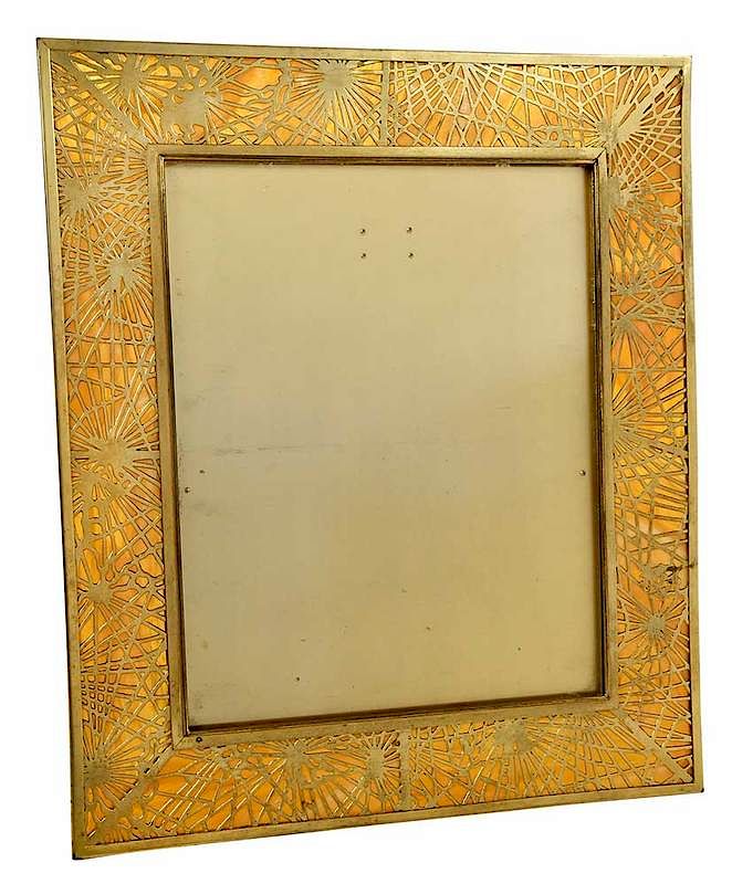 Appraisal: Tiffany Pine Needle Picture Frame American th century brass frame