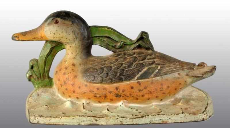 Appraisal: Cast Iron Mallard Duck Doorstop Description Superb casting Difficult to