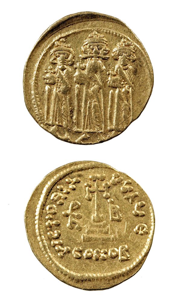 Appraisal: Byzantine Heraclius Gold Solidus - g Near East Holy Land