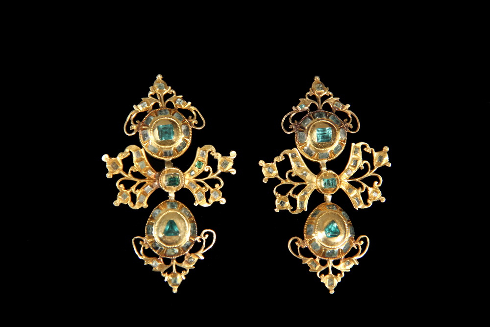 Appraisal: EARRINGS - Pair of th c Spanish Iberian Gold and