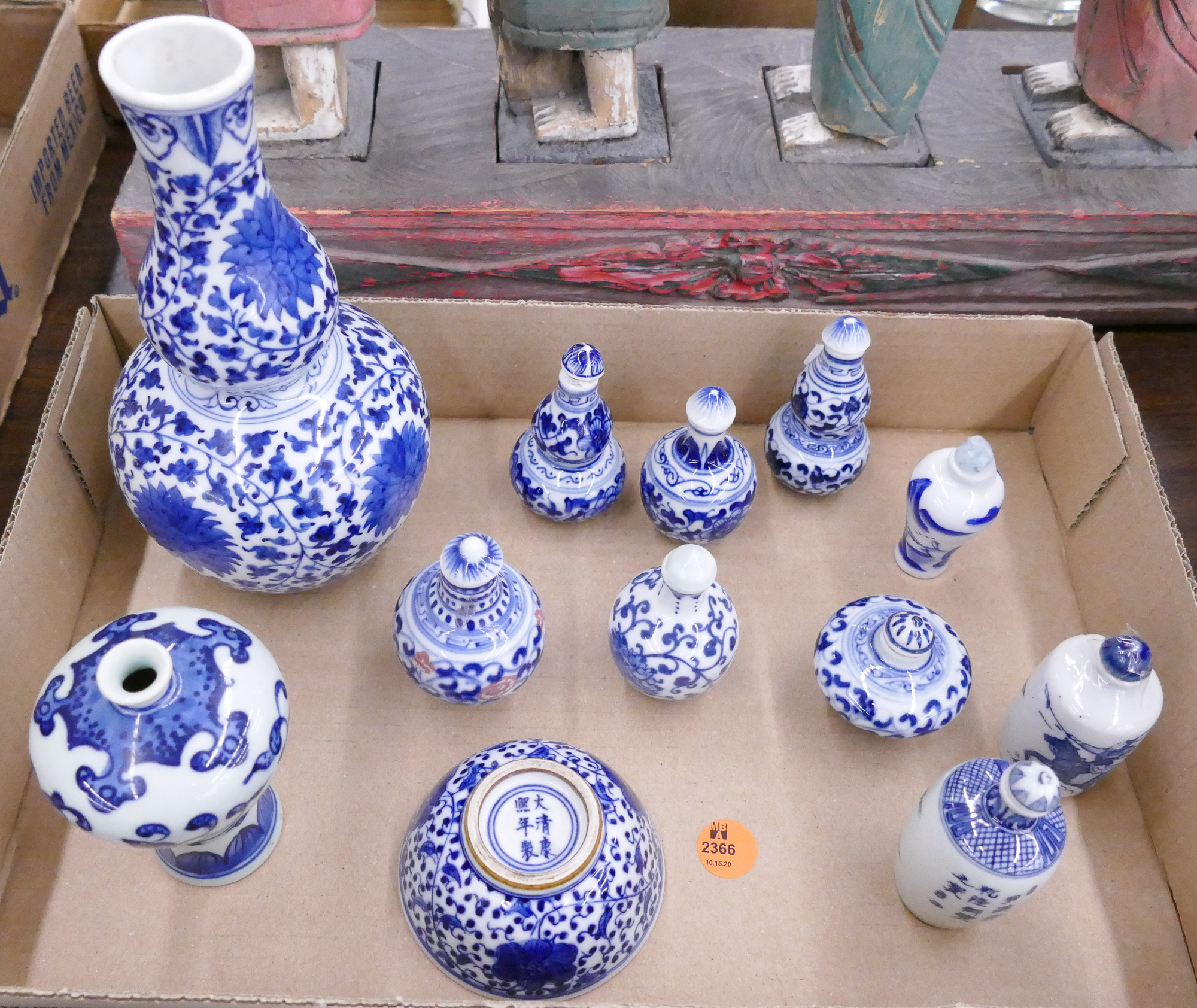 Appraisal: Box Chinese B W Porcelain Snuff Bottles