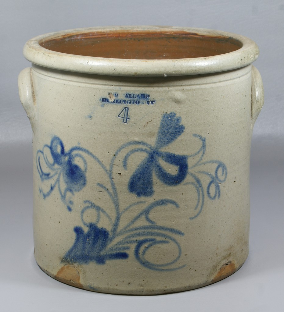 Appraisal: gallon HN Ballard Burlington VT stoneware crock with blue brushed