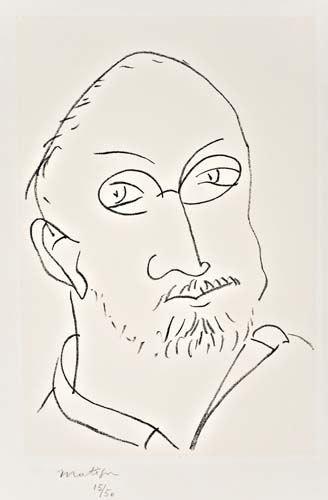 Appraisal: HENRI MATISSE Grand Masque Lithograph on chine appliqu x mm