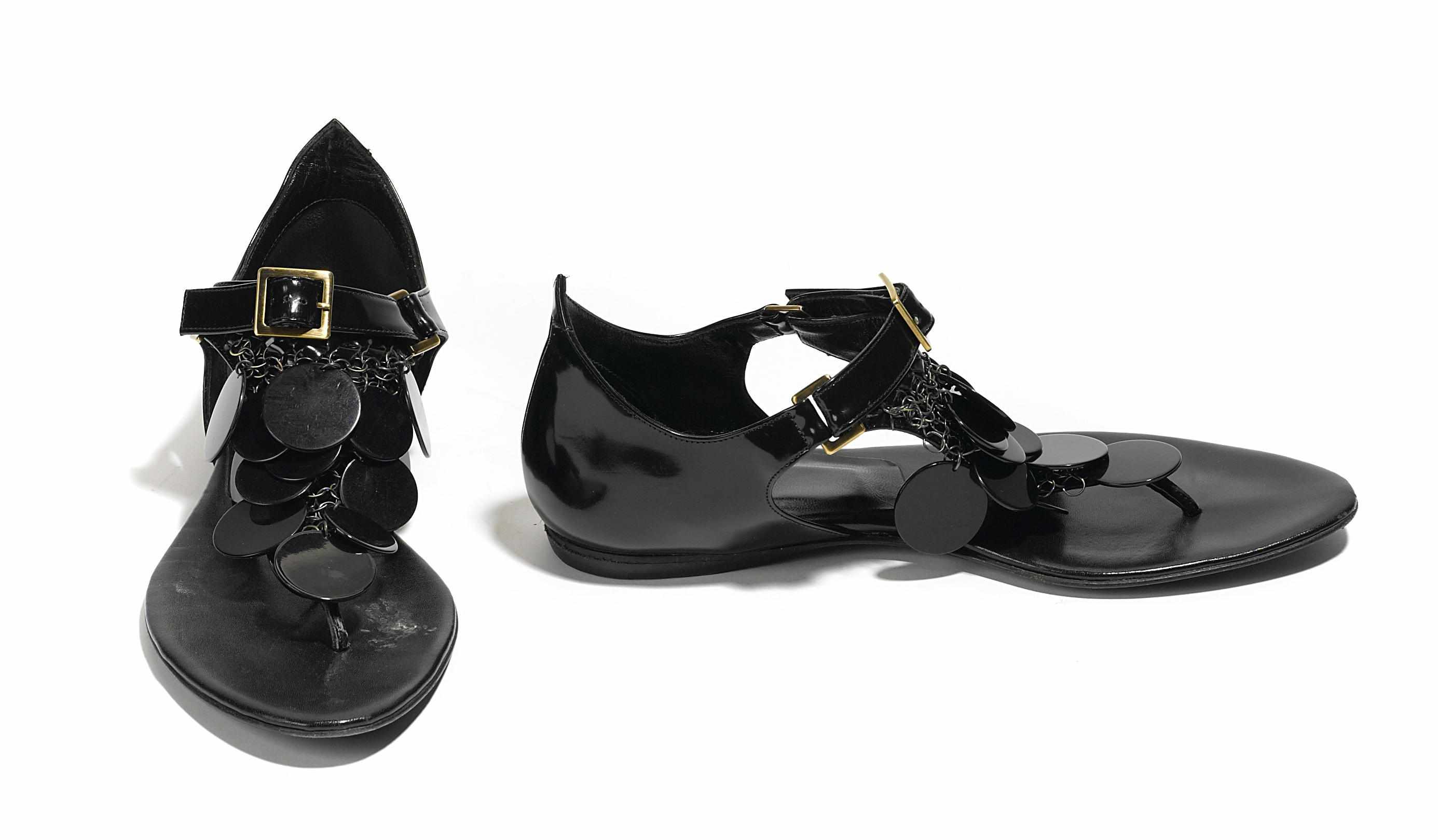 Appraisal: A pair of Roger Vivier black sandals size