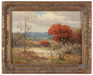 Appraisal: Robert W Wood ''Autumn Oaks of Texas'' signature incised lower