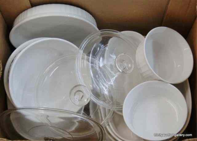 Appraisal: Box of Corning Ware French Modern Serving BowlsFrom the estate