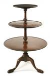 Appraisal: SILENT BUTLER - th c mahogany three tier silent butler