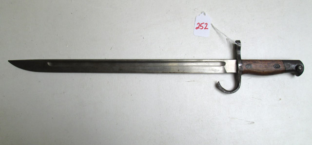 Appraisal: JAPANESE TYPE RIFLE BAYONET single side deep fullered blade hooked