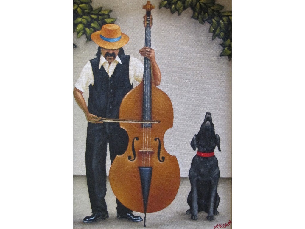 Appraisal: GRAHAM MCKEAN b Oil on canvas 'The Mariachi and the