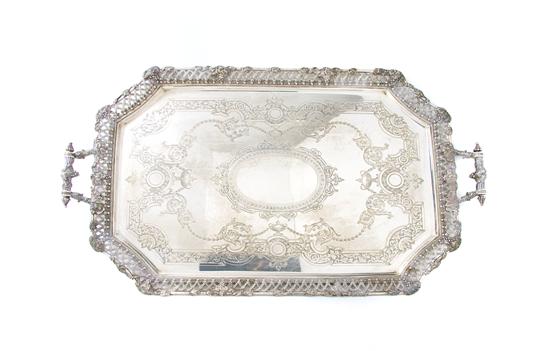 Appraisal: An English Sterling Silver Tray London Width x depth inches