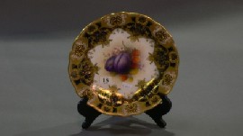 Appraisal: A Royal Worcester specimen plate painted with fruit with richly