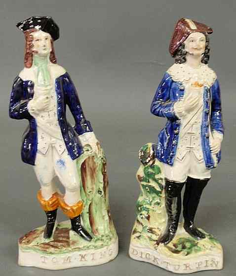 Appraisal: Pair of th c Staffordshire figures Tom King and Dick