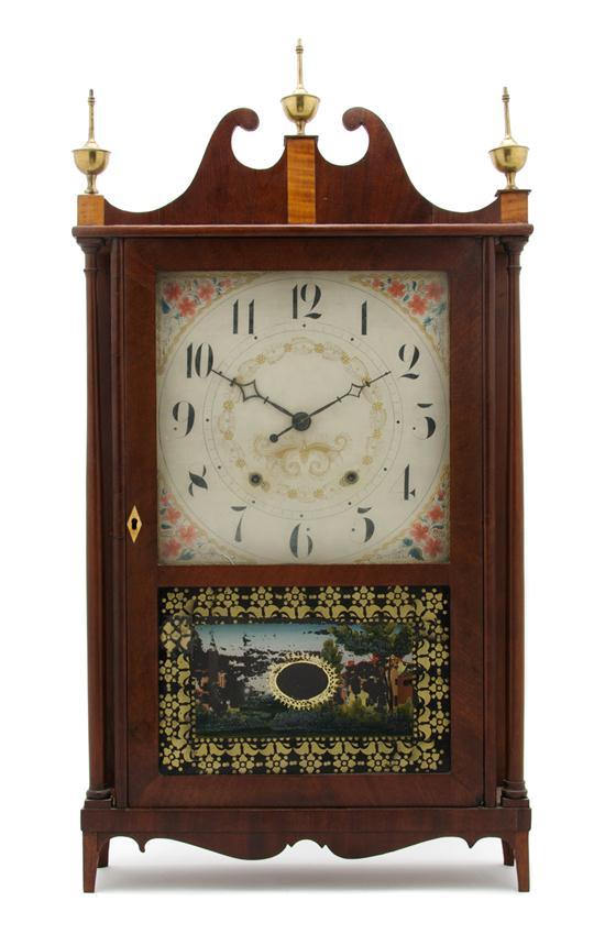 Appraisal: An American Pillar and Scroll Clock Seth Thomas the painted