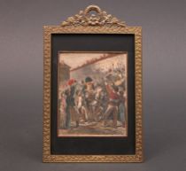 Appraisal: Hand-Colored Engraving of Napoleon ca th Century Hand-colored engraving depicts