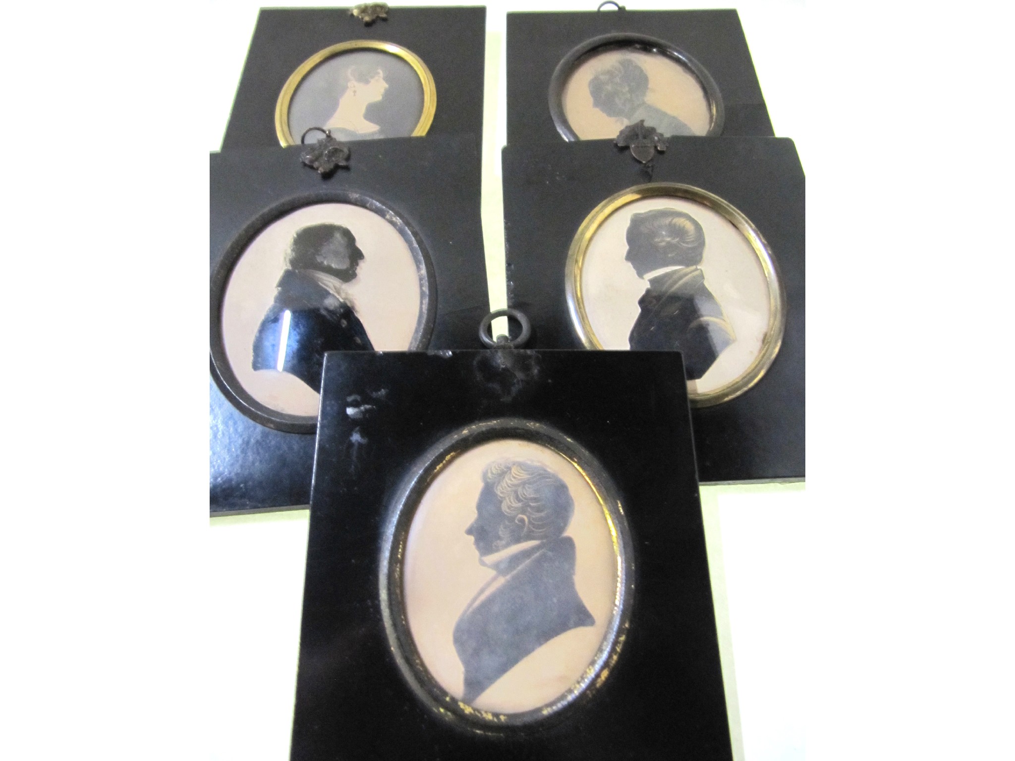 Appraisal: A lot comprising eleven assorted miniature portrait silhouettes