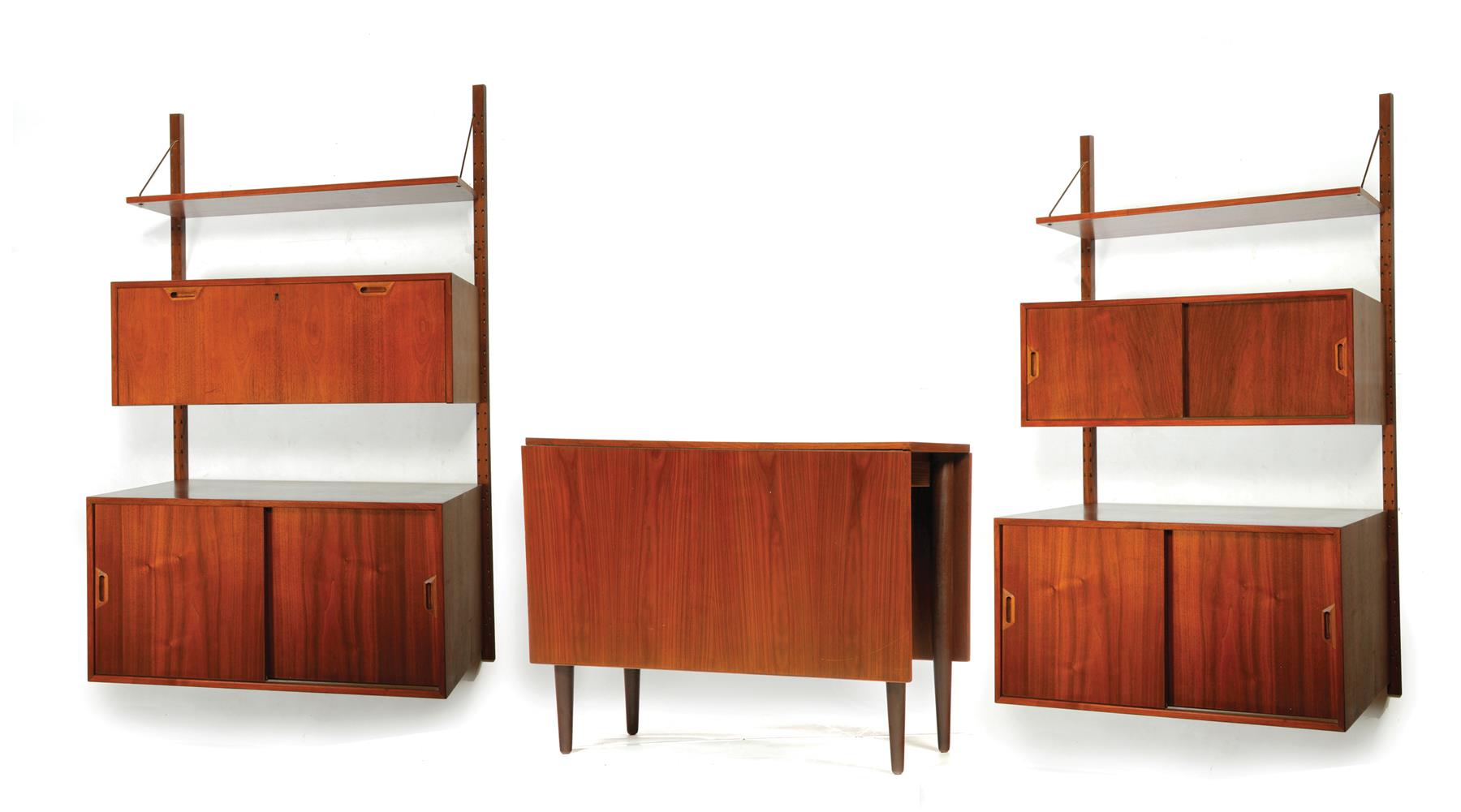 Appraisal: DANISH MODERN WALL UNIT IN THE MANNER OF POUL CADOVIUS