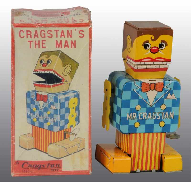 Appraisal: Tin Litho Mr Cragstan Wind-Up Toy Description Japanese Working Very