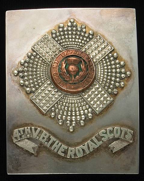 Appraisal: A British officer's crossbelt plate for the th Volunteer Battalion