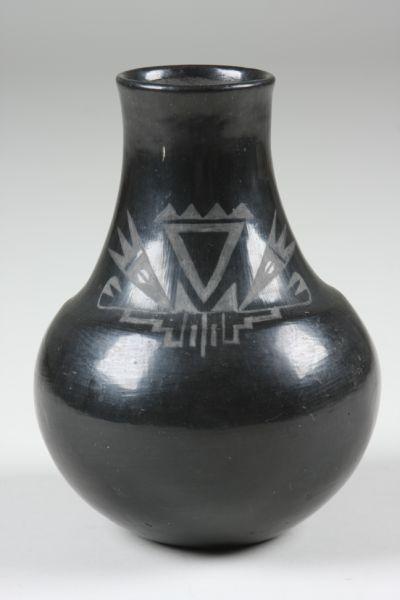 Appraisal: Native American Son Ildefonso Blackware Vase polished black surface having