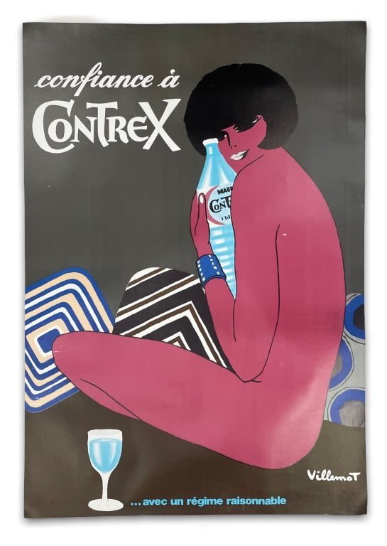 Appraisal: Bernard Villemot Contrex Water s PosterFrench advertisement for Contrex Mineral