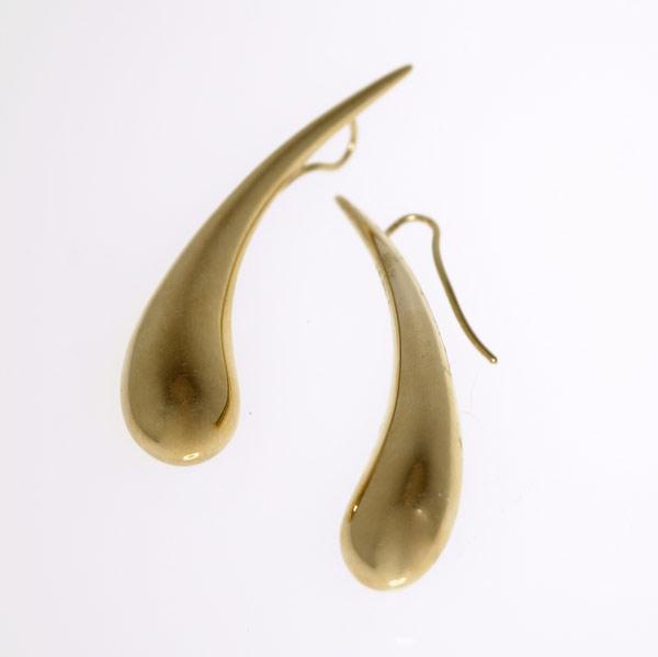 Appraisal: ELSA PERETTI FOR TIFFANY CO k teardrop earrings gs GW