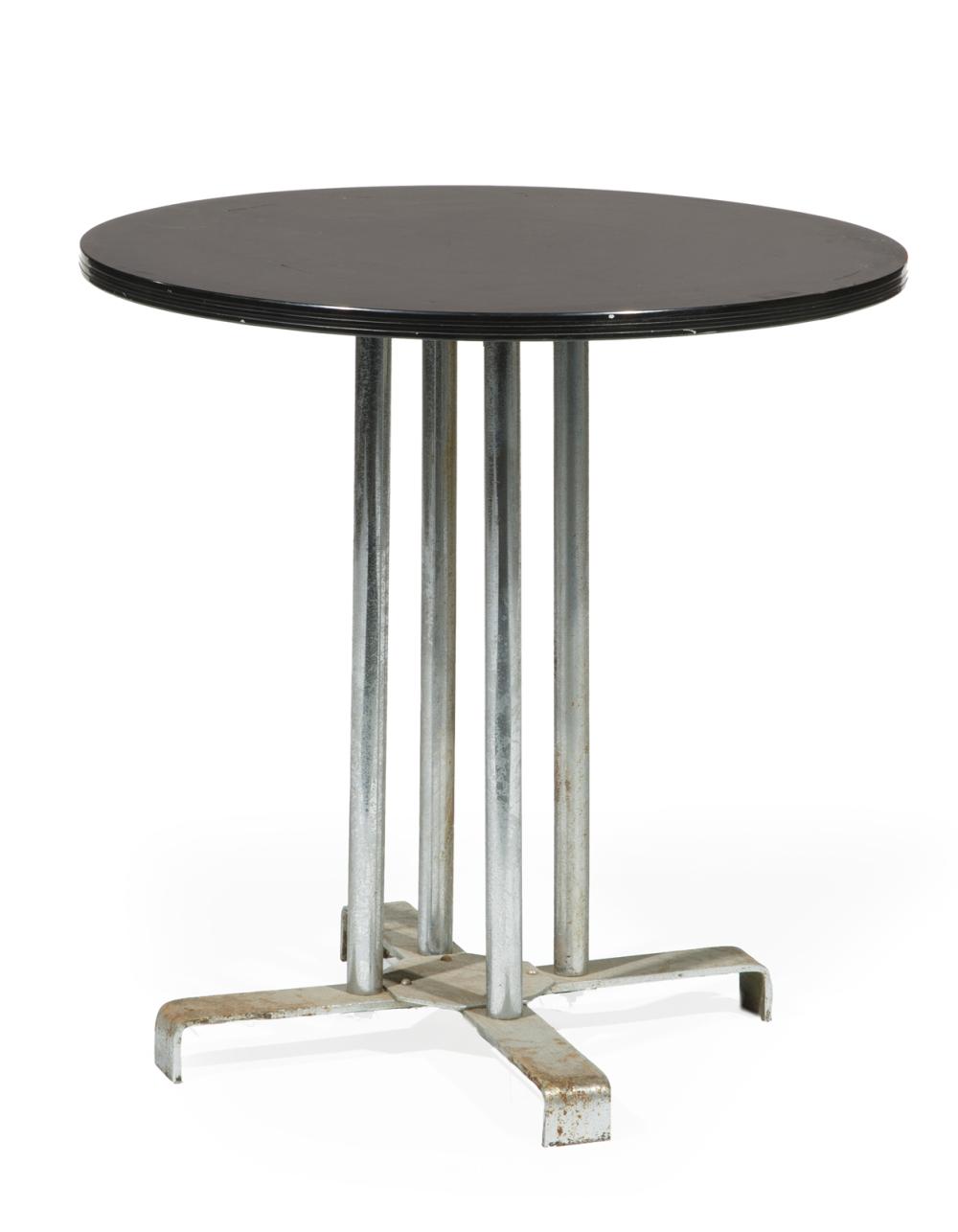 Appraisal: Wolfgang Hoffmann for Howell Chromed Steel and Lacquered Wood Table