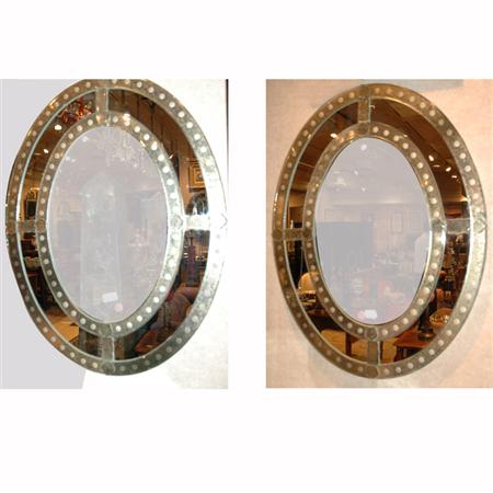 Appraisal: Pair of Mirror Framed Mirrors Estimate -