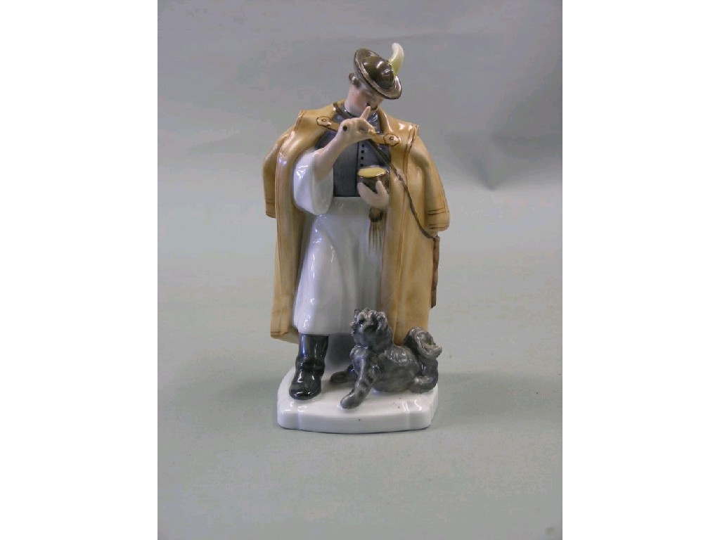 Appraisal: An Herend Hungary figure of a gentleman wearing long cloak