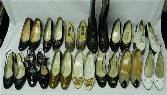 Appraisal: Collection of designer shoes and boots including Bruno Magli Palizzio