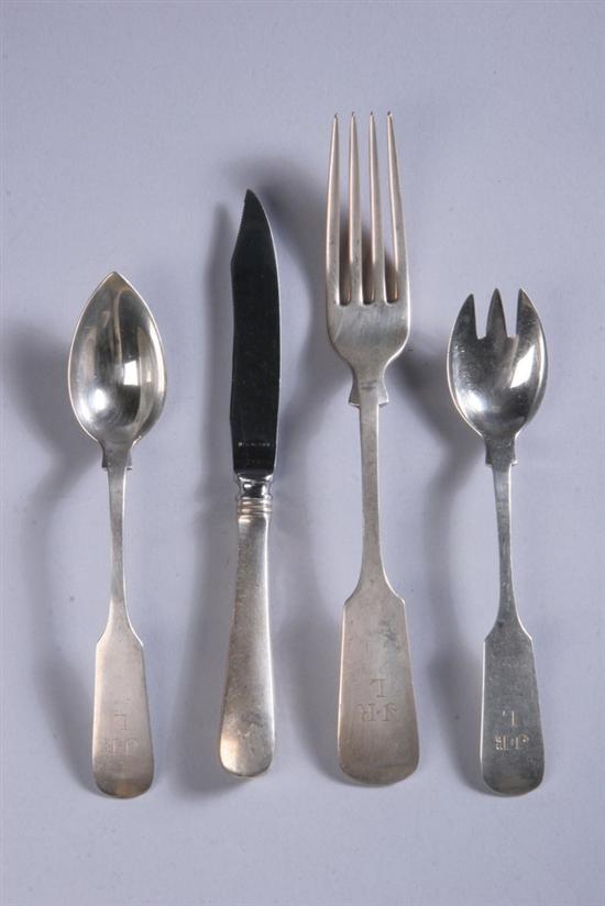 Appraisal: -PIECE GORHAM STERLING SILVER PARTIAL FLATWARE SERVICE Old English Tipt