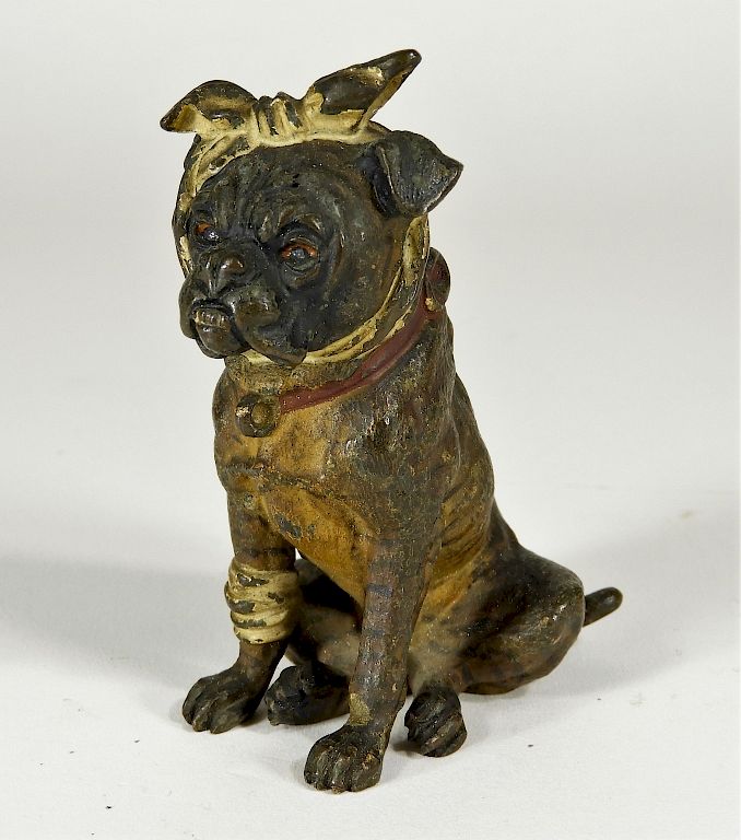 Appraisal: Austrian Vienna Bronze English Bulldog Figure Austria th Century Finely