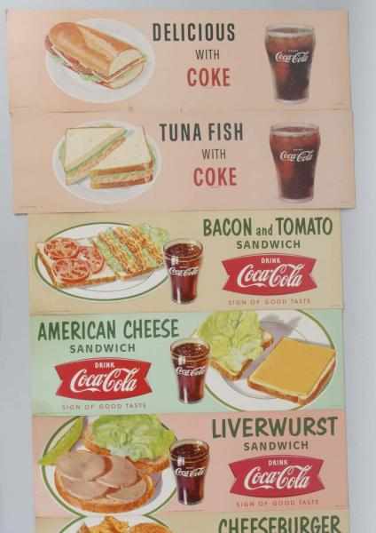 Appraisal: Lot of Cardboard Coca-Cola Menu Signs Description s to s