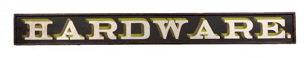 Appraisal: Hardware Wooden Advertising Trade Sign This double sided sign has