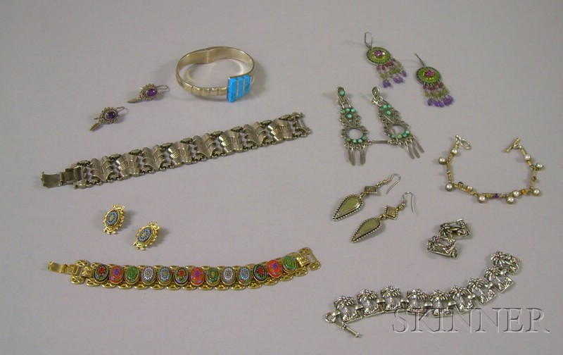 Appraisal: Small Group of Jewelry including a Mexican sterling silver and