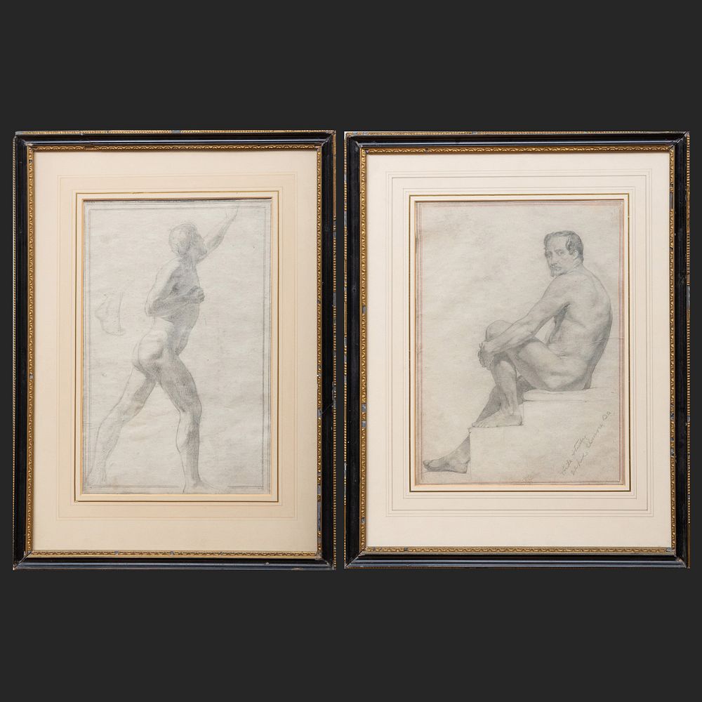 Appraisal: Alfred Elmore - Life Studies A Pair Two pencil on