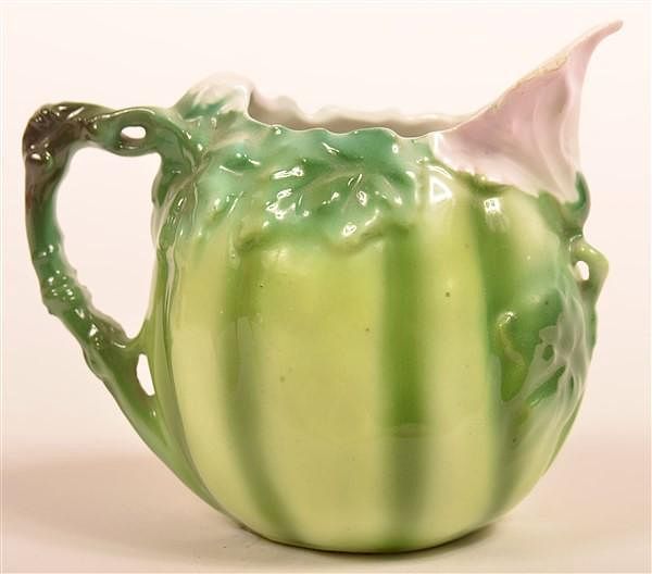 Appraisal: Royal Bayreuth Watermelon Cream Pitcher Royal Bayreuth Porcelain Watermelon Figural