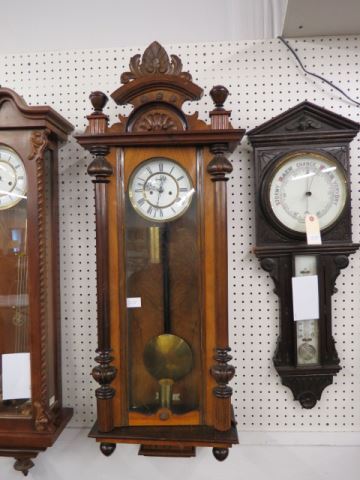 Appraisal: Kienzle German Wall Regulator Clock circa mahogany case strikes hour