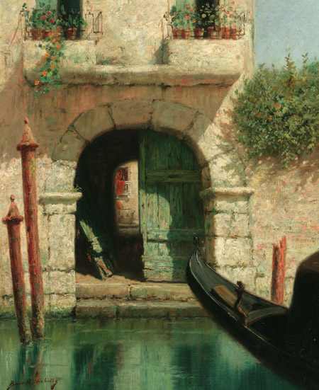 Appraisal: Burr H Nicholls American - View of a Venetian Doorway